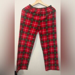 Flannel Red plaid pajamas pants Size L